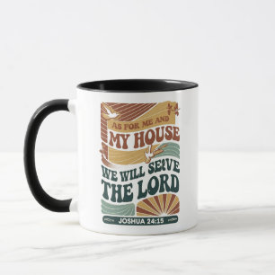 Caneca Desenho de versículo bíblico "Quanto a mim e à min