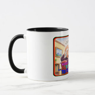 Caneca Desenho Engraçado de Pânico de Curto Prazo do Trad
