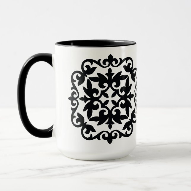 Caneca Desenho Floral Ornamenta (Esquerda)