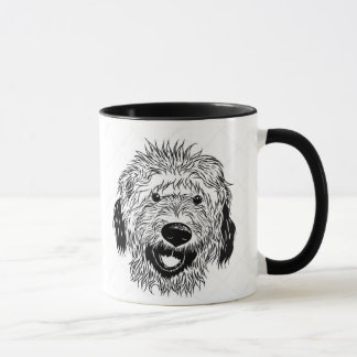 Caneca Desenho ilustrado de Goldendoodle