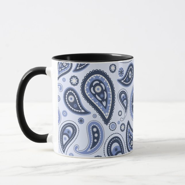 Caneca Desenho Intrincado de Estampa Floral Paisley (Esquerda)