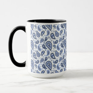 Caneca Desenho Intrincado de Estampa Floral Paisley