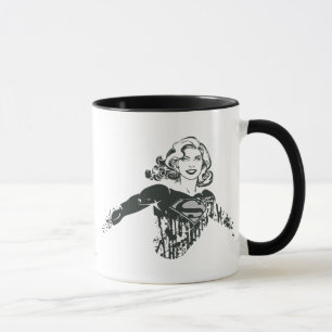 Caneca Desenho preto e branco 1 de Supergirl