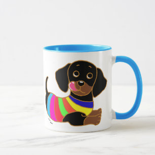 Caneca Desenhos animados 2 do Dachshund
