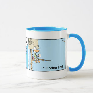 Caneca Desenhos animados do café de controlador aéreo