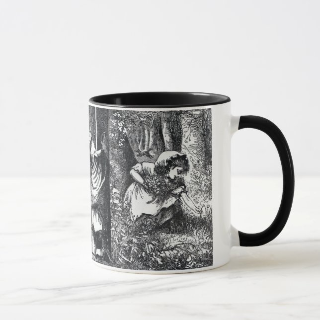 Caneca Desenhos de madeira vermelhos-vermelhos-vermelhos- (Direita)