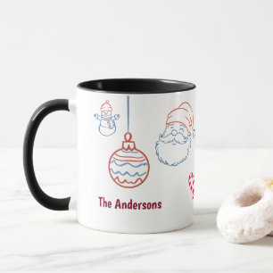 Caneca Desenhos Natalinos Caprichosos à Mão