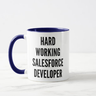 Caneca Desenvolvedor do Salesforce de Trabalho do duro
