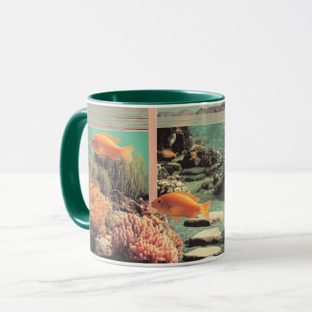 Caneca Deserto Oceânico Surreal com Porta (Frente Esquerda)