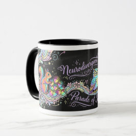 Caneca Desfile Divertido de Forças Neurodivergentes ADHD 