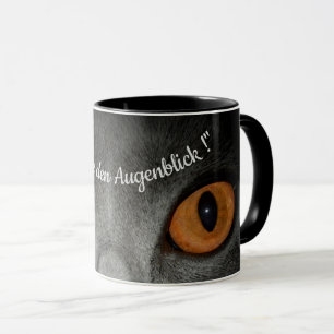 Caneca Desfrute o momento - com olhos de gato