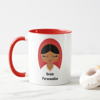 Caneca Desi, Ásia do Sul, Noiva Indiana ou Dulhan Gift 