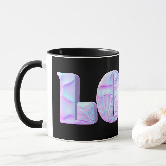 Caneca DESIGN 3D AMOR, Gráfico, Único, Legal (Com Donut)