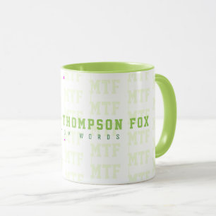 Caneca design a monogramas, nome + iniciais, limão
