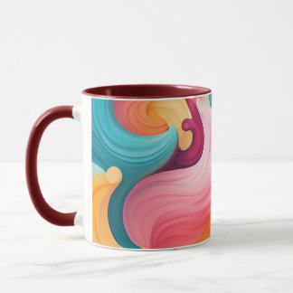 Caneca Design abstrato colorido - Mug de café