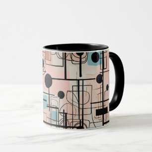 Caneca Design abstrato moderno, Travesseiro decorativo de