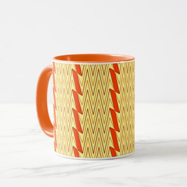 Caneca Design amarelo-claro e crosta (Frente Esquerda)