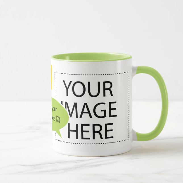 Caneca Design As Suas Bolhas De Voz Personalizadas (Direita)