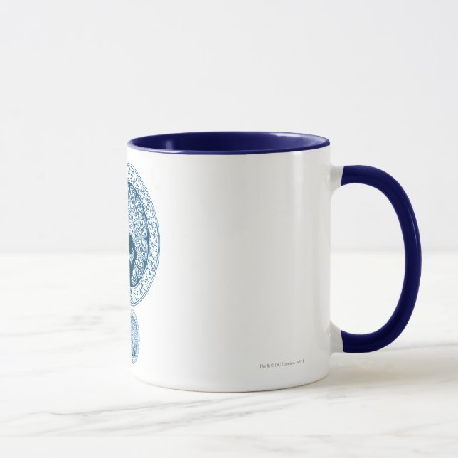 Caneca Design azul do círculo de Supergirl (Direita)