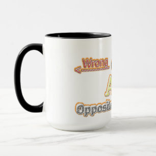 Caneca Design Bonita Sobre "Direita E Errada Direção"!