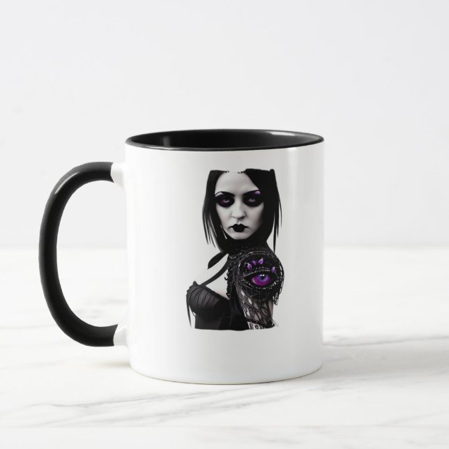 Caneca Design Clássico De Whimsigoth Para Halloween (Esquerda)