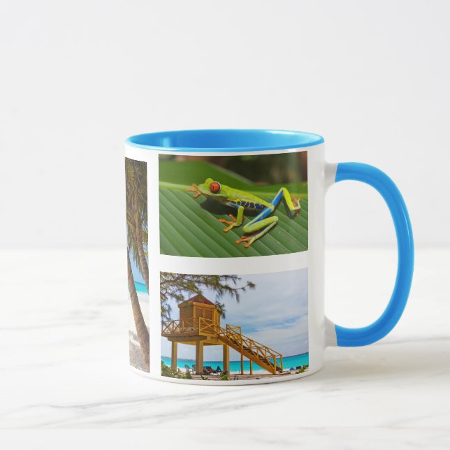 Caneca Design da Sua Própria Fotografia Collage Coffee Mu (Direita)