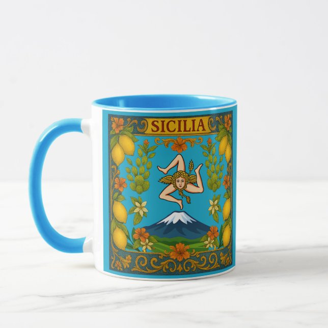 Caneca Design da Trinacria Siciliana (Esquerda)