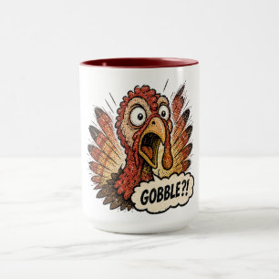 Caneca Design de Ação de Graças do Peru em Pânico Gobble?