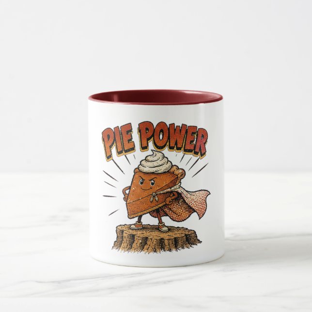 Caneca Design de Ação de Graças do Poder da Torta (Centro)