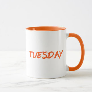 Caneca Design de aluguel terça-feira em laranja