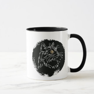Caneca Design de Amante de Gato Cortado