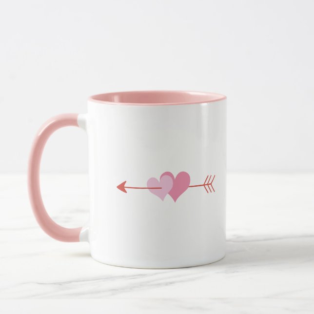 Caneca Design de Arte Moderna Corações (Esquerda)