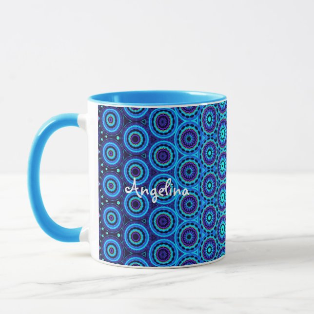 Caneca Design de Círculo Azul (Esquerda)