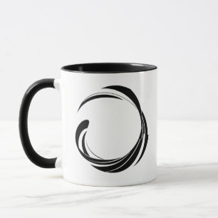 Caneca Design de Círculo de Redemoinho Abstrato – obra de