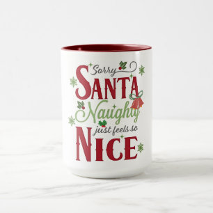 Caneca Design de Citação de Natal Engraçado com Travesso 