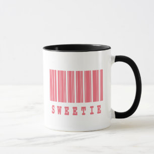Caneca design de código de barras fofo