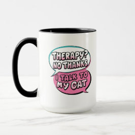 Caneca Design de Comicoterapia? Não, Obrigado, Falo com o
