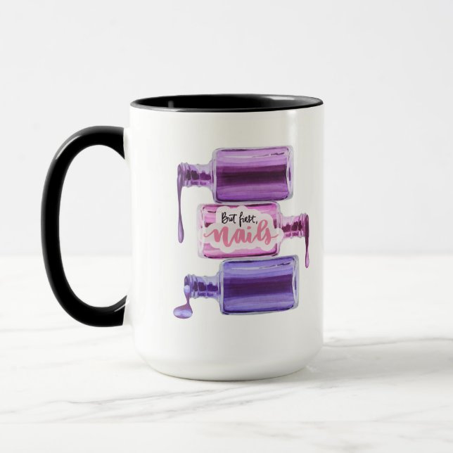 Caneca DESIGN de COTAÇÃO UNHAS (Esquerda)