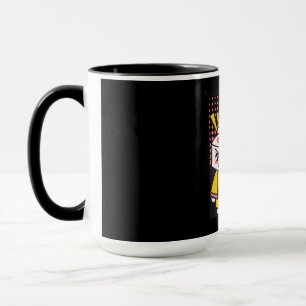 Caneca Design de desenho animado de lutadores de karatê d