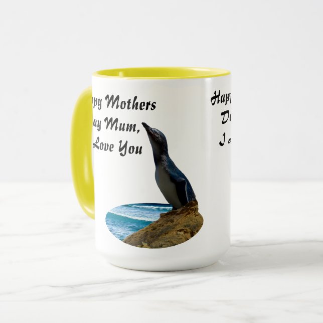 Caneca Design de Dia de as mães de pinguim de fada (Frente Esquerda)