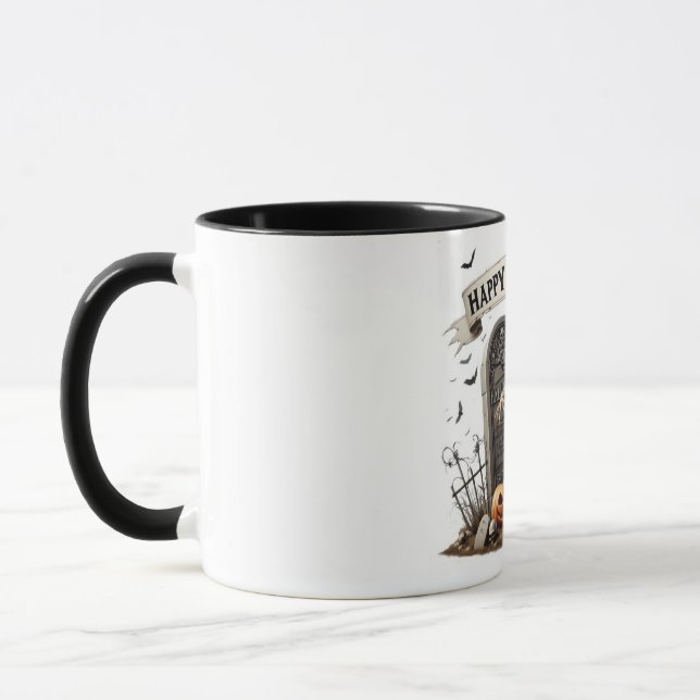 Caneca Design de Esqueleto Dançante de Halloween (Esquerda)