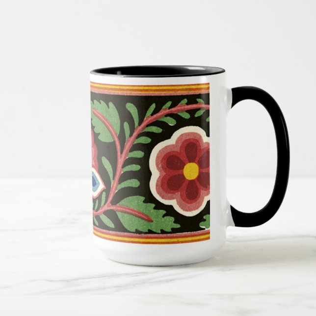 Caneca Design de Flor Colorido - Mug (Direita)