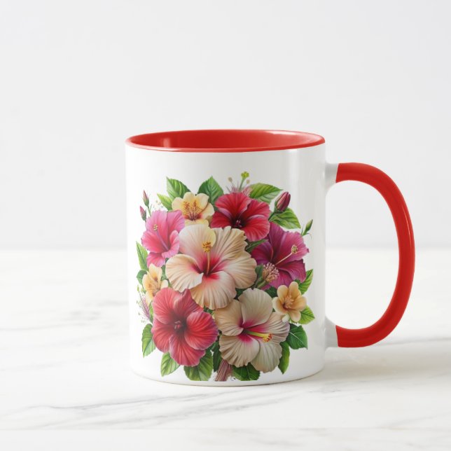 Caneca Design de Flores Elegantes (Direita)