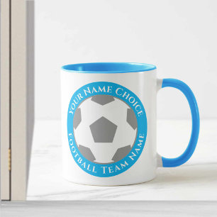 Caneca Design de Futebol Clube no Light Sky Blue Mug