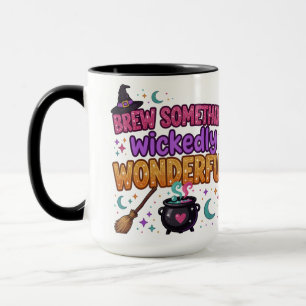 Caneca Design de Halloween com Brilho Fofo
