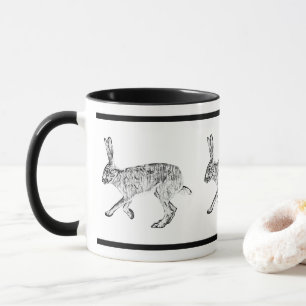 Caneca Design de Jackrabbit Sudoeste Preto e Branco