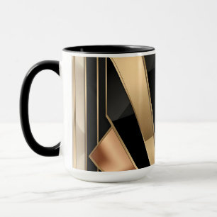 Caneca Design de Luxo Geométrico Art Deco Sol Nascente