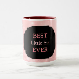 Caneca Design de luxo rosa 'Melhor Irmãzinha Já'