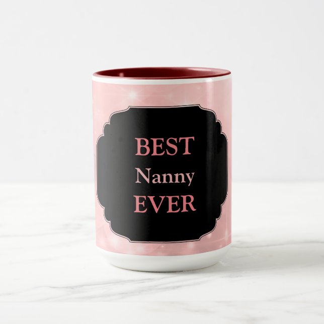 Caneca design de Luxury Pink "Melhor Ama Nunca" (Centro)