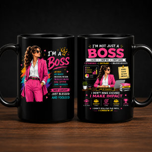 Caneca Design de Mentalidade de Chefe Gráfico de Líder